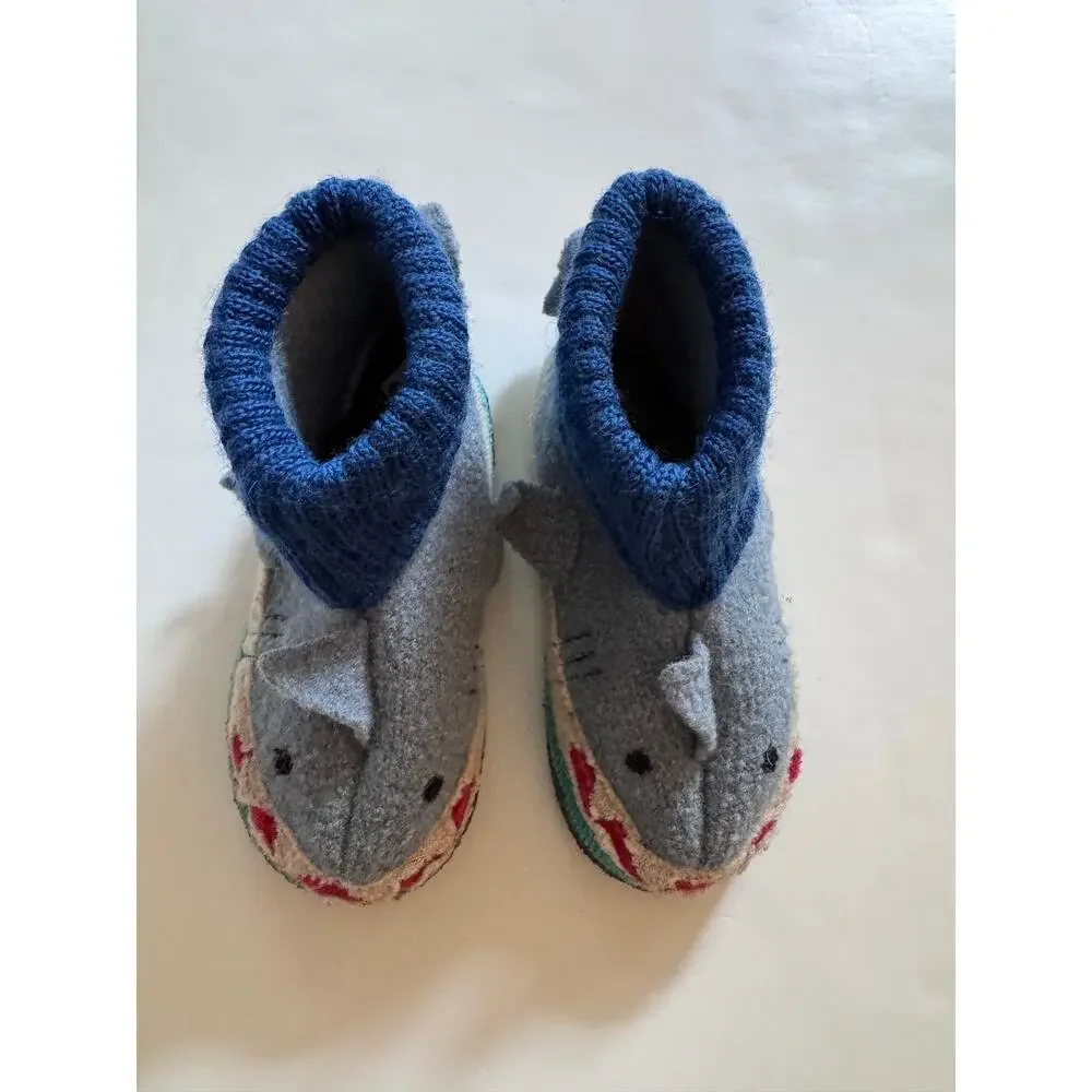 Garnet Hill wool shark slippers